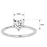 Moissanite Engagement Ring; 3/4 Carat Heart Shape Moissanite Solitaire Engagement Ring In 14 Karat White Gold Image-6