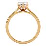 Moissanite Engagement Ring; 3/4 Carat Heart Shape Moissanite Solitaire Engagement Ring In 14 Karat Yellow Gold Image-3