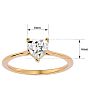Moissanite Engagement Ring; 3/4 Carat Heart Shape Moissanite Solitaire Engagement Ring In 14 Karat Yellow Gold Image-5