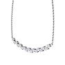 3/4 Carat Diamond Cluster Bar Necklace In 14 Karat White Gold, 18 Inches Image-2