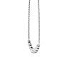 3/4 Carat Diamond Cluster Bar Necklace In 14 Karat White Gold, 18 Inches Image-3