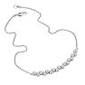 3/4 Carat Diamond Cluster Bar Necklace In 14 Karat White Gold, 18 Inches Image-4