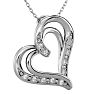 0.05 Carat Diamond Heart Necklace With Free Chain, 18 Inches Image-2