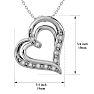 0.05 Carat Diamond Heart Necklace With Free Chain, 18 Inches Image-5