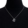 0.05 Carat Diamond Heart Necklace With Free Chain, 18 Inches Image-6