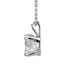 1 Carat Moissanite Solitaire Necklace In Solid 14K White Gold.  Exceptionally Fiery, Beautifully Cut Fabulous Moissanite! Image-3