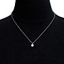 1 Carat Moissanite Solitaire Necklace In Solid 14K White Gold.  Exceptionally Fiery, Beautifully Cut Fabulous Moissanite! Image-6