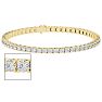 5 Carat Moissanite Tennis Bracelet In 14 Karat Yellow Gold, 7 Inches Image-1