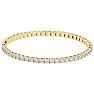 5 Carat Moissanite Tennis Bracelet In 14 Karat Yellow Gold, 7 Inches Image-2