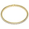 5 Carat Moissanite Tennis Bracelet In 14 Karat Yellow Gold, 7 Inches Image-3