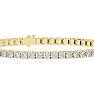 5 Carat Moissanite Tennis Bracelet In 14 Karat Yellow Gold, 7 Inches Image-4