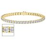 7 Carat Moissanite Tennis Bracelet In 14 Karat Yellow Gold, 7 Inches Image-1