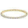7 Carat Moissanite Tennis Bracelet In 14 Karat Yellow Gold, 7 Inches Image-2