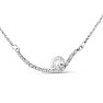 Diamond Bar Swirl Necklace With 14 Rose Cut Genuine Diamonds. The Necklace Wears at 18 Inches.  Really cute! Image-1