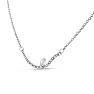 Diamond Bar Swirl Necklace With 14 Rose Cut Genuine Diamonds. The Necklace Wears at 18 Inches.  Really cute! Image-2