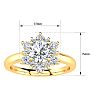 2 3/4 Carat Round Shape Halo Diamond Engagement Ring In 14 Karat Yellow Gold Image-5