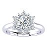 2 3/4 Carat Round Shape Halo Diamond Engagement Ring In 14 Karat White Gold Image-1