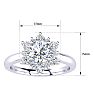 2 3/4 Carat Round Shape Halo Diamond Engagement Ring In 14 Karat White Gold Image-5