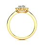 2 3/4 Carat Round Shape Halo Diamond Engagement Ring In 14 Karat Yellow Gold Image-3