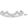 1/4 Carat Diamond Wedding Band In 14 Karat White Gold Image-5