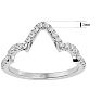 1/4 Carat Diamond Wedding Band In 14 Karat White Gold Image-5