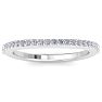 1/4 Carat Diamond Wedding Band In 14 Karat White Gold Image-2