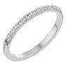 1/4 Carat Diamond Wedding Band In 14 Karat White Gold
 Image-2