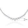 Graduated 4 Carat Diamond Tennis Necklace In 14 Karat White Gold, 17 Inches Image-4