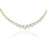 Graduated 4 Carat Diamond Tennis Necklace In 14 Karat Yellow Gold, 17 Inches Image-1