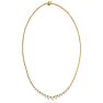 Graduated 8 Carat Diamond Tennis Necklace In 14 Karat Yellow Gold, 17 Inches Image-2