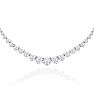 Graduated 8 Carat Diamond Tennis Necklace In 14 Karat White Gold, 17 Inches Image-1