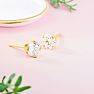1/2 Carat Round Moissanite Stud Earrings in Yellow Gold Image-5