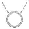 1/4 Carat Diamond Circle Necklace With Free Chain, 18 Inches Image-1