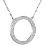 1/4 Carat Diamond Circle Necklace With Free Chain, 18 Inches Image-2