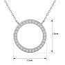 1/4 Carat Diamond Circle Necklace With Free Chain, 18 Inches Image-5