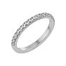 Moissanite Engagement Ring; 1/3 Carat Moissanite Wedding Band In 14 Karat White Gold Image-2