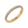 Moissanite Engagement Ring; 1/3 Carat Moissanite Wedding Band In 14 Karat Yellow Gold Image-2