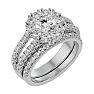 2 1/2 Carat Shape Diamond Bridal Set In 14 Karat White Gold Image-2