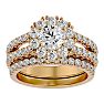 2 1/2 Carat Shape Diamond Bridal Set In 14 Karat Yellow Gold Image-1