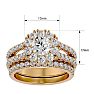 2 1/2 Carat Shape Diamond Bridal Set In 14 Karat Yellow Gold Image-5