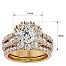3 1/2 Carat Shape Diamond Bridal Set In 14 Karat Yellow Gold Image-5