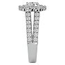 4 Carat Halo Diamond Engagement Ring In 14 Karat White Gold Image-4