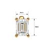 2 Carat Emerald Shape Moissanite Stud Earrings In 14 Karat Yellow Gold Image-5