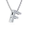 Letter F Diamond Initial Necklace In 1.4 Karat Gold™ With 11 Diamonds, 18 Inches (J-K, I2-I3) Image-2