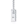 Letter F Diamond Initial Necklace In Sterling Silver With 11 Diamonds, 18 Inches Image-3