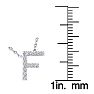 Letter F Diamond Initial Necklace In Sterling Silver With 11 Diamonds, 18 Inches Image-4