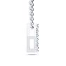 Letter I Diamond Initial Necklace In Sterling Silver With 9 Diamonds, 18 Inches Image-3