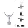 Letter I Diamond Initial Necklace In Sterling Silver With 9 Diamonds, 18 Inches Image-4