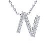 Letter N Diamond Initial Necklace In 1.4 Karat Gold™ With 18 Diamonds, 18 Inches (J-K, I2-I3) Image-1