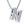 Letter N Diamond Initial Necklace In 1.4 Karat Gold™ With 18 Diamonds, 18 Inches (J-K, I2-I3) Image-2